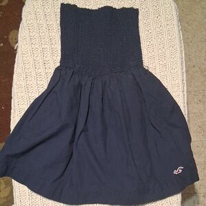 Hollister Strapless Navy Dress